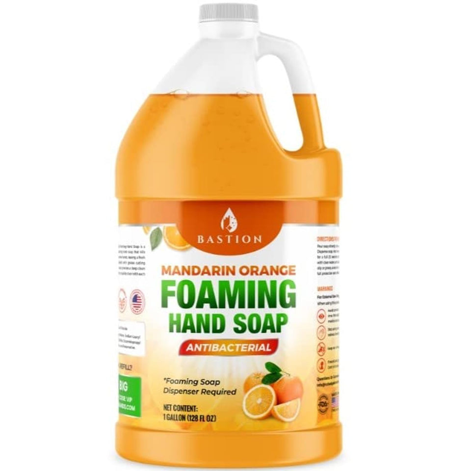 Bastion gallon jug front label showing product name and scent for easy identification