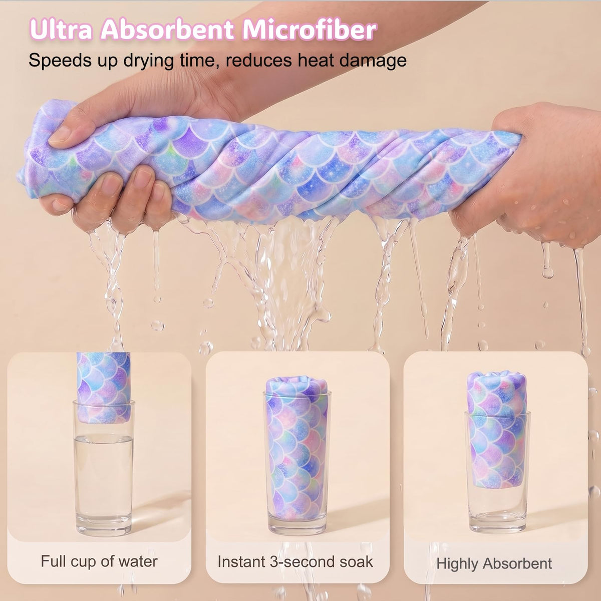 Basumee close-up microfiber texture showing soft absorbent fibers for faster drying