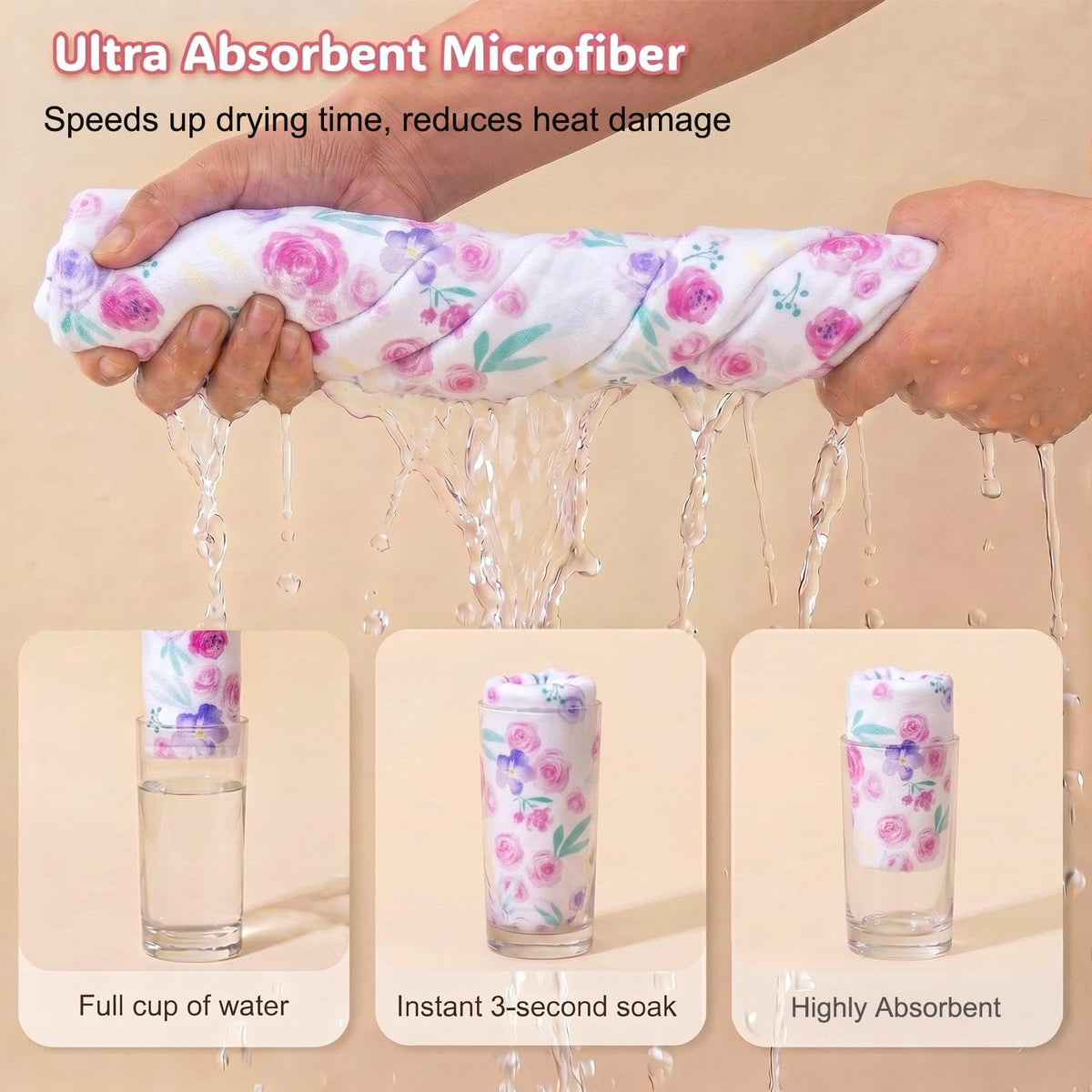 Basumee microfiber texture close-up highlighting fast absorbency and softness