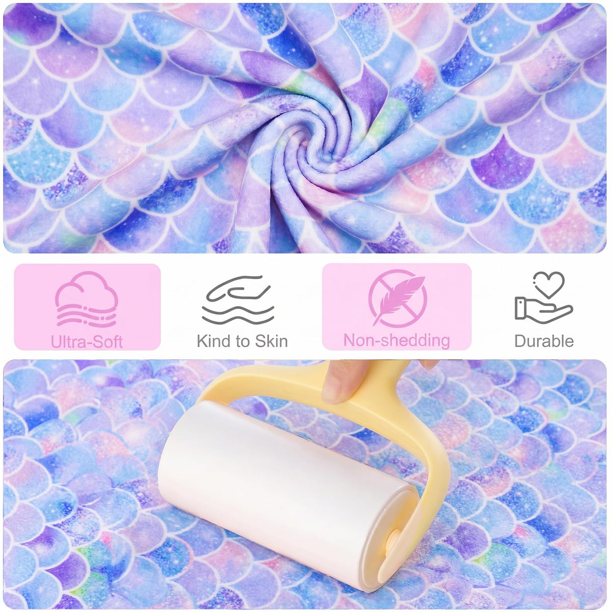 Basumee two colors laid flat highlighting cute mermaid designs and variety