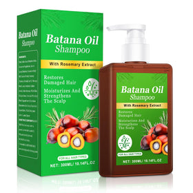 Batana Oil Shampoo front bottle showing clean branding and volume benefit
