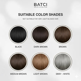 BATCI HAIR ATELIER application on part line demonstrating natural-looking concealment