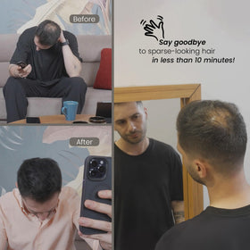 BATCI HAIR ATELIER lifestyle mirror use showing quick touch-up confidence