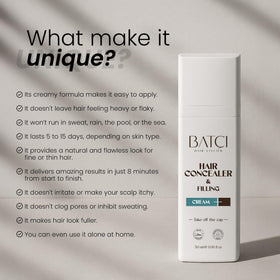 BATCI HAIR ATELIER scalp close-up showing subtle coverage and reduced contrast