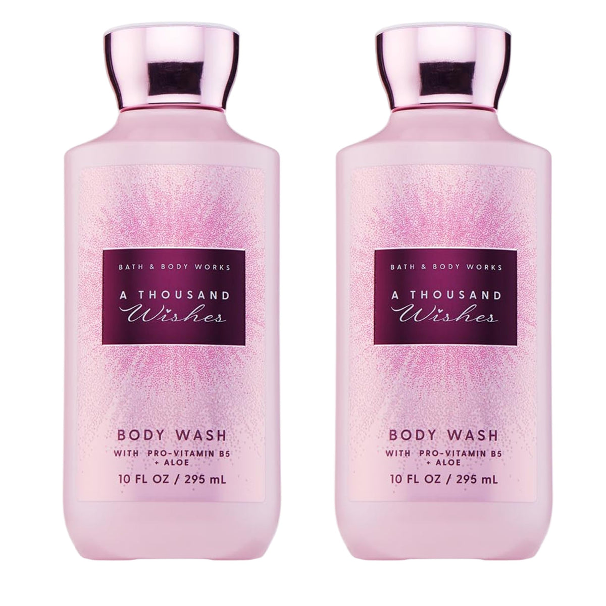Bath & Body Works front packaging showing two bottles and bright label benefit: gift-ready set