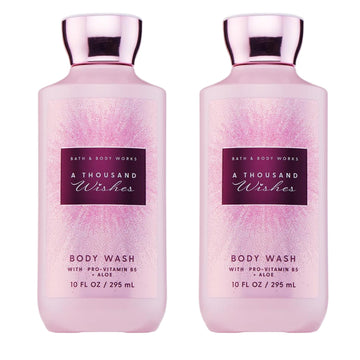 Bath & Body Works front packaging showing two bottles and bright label benefit: gift-ready set