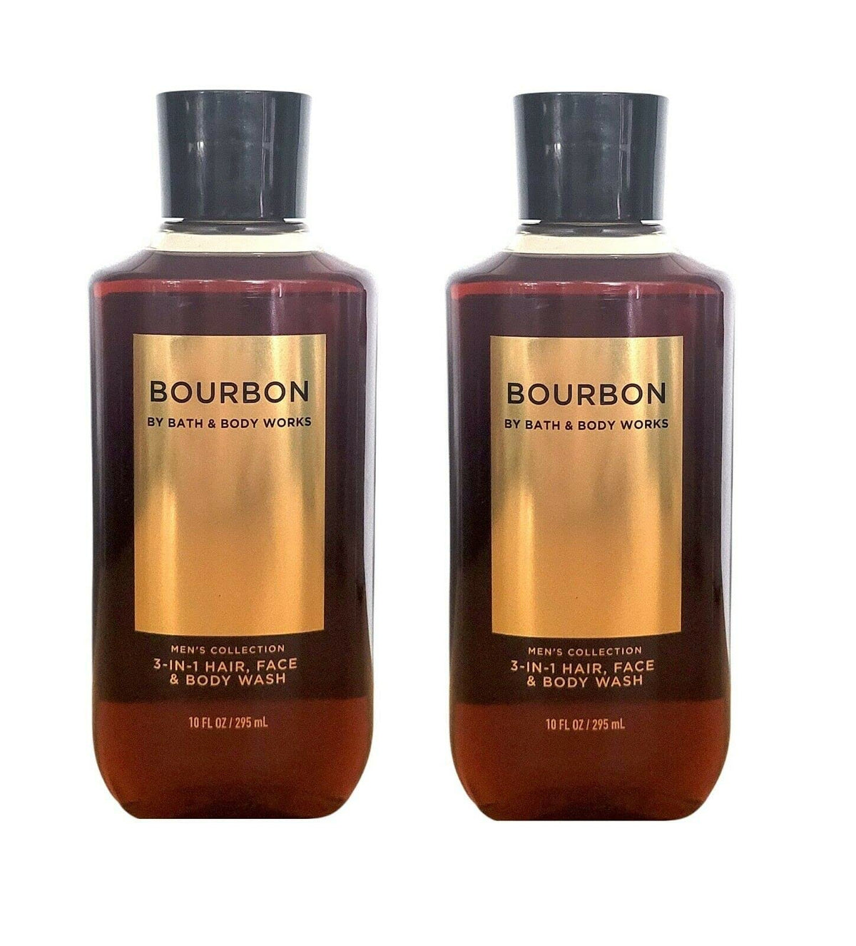 Bath & Body Works Bourbon front packaging showing bottle and warm scent benefit