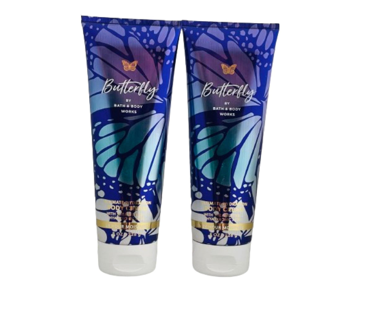 Bath & Body Works front packaging showing two 8 oz jars and scent benefit