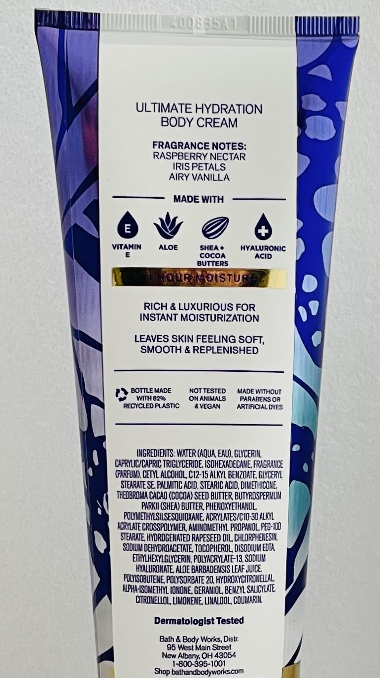 Bath & Body Works open jar close-up showing cream texture and moisturizing benefit