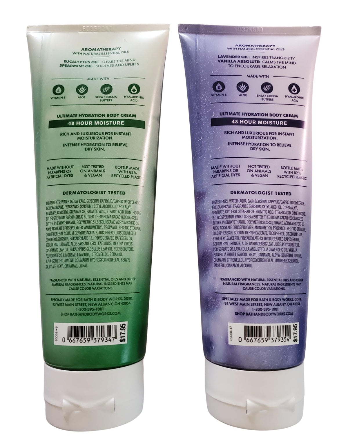 Bath & Body Works close-up of cream texture highlighting hyaluronic hydration