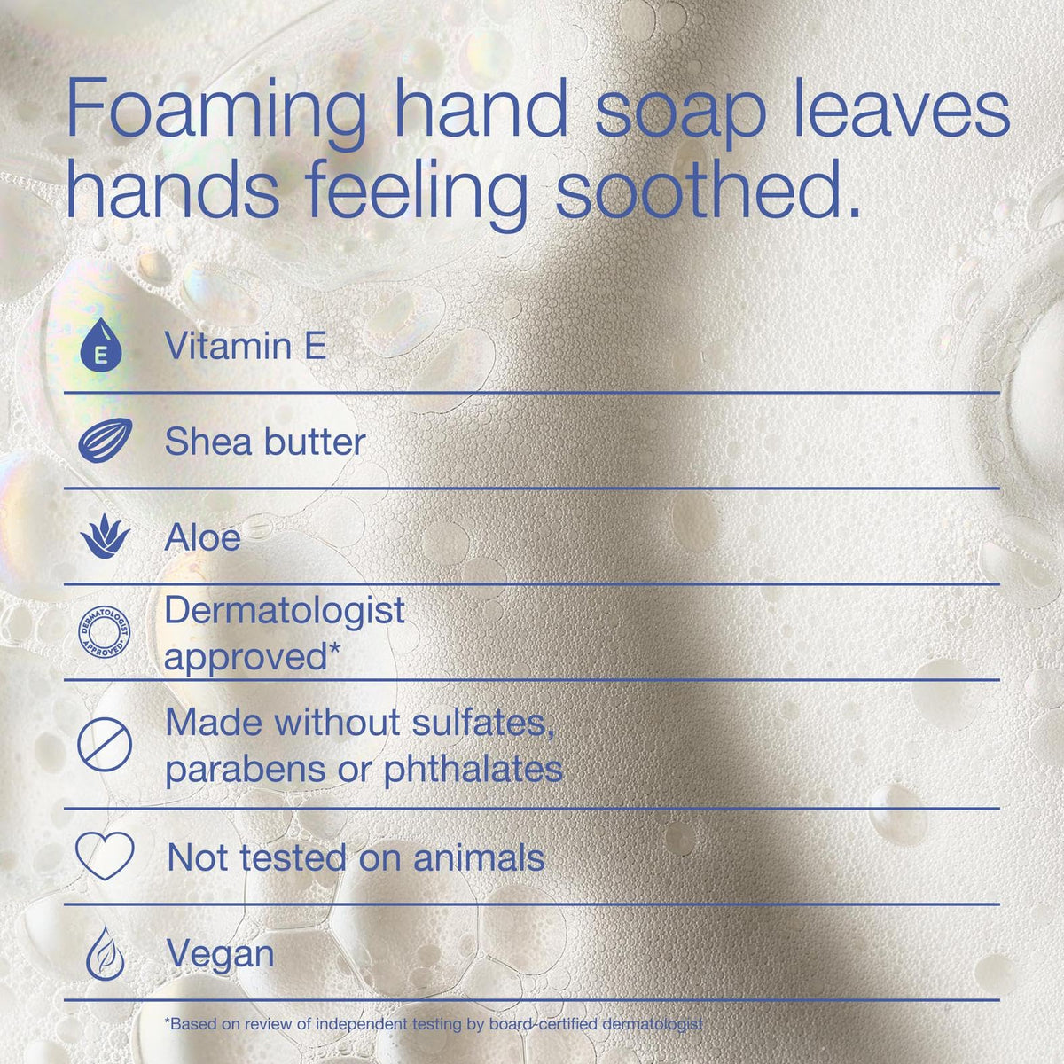 Bath & Body Works bottle label detail highlighting ingredients and dermatologist-approved benefit