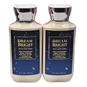 Bath & Body Works front packaging showing two Dream Bright lotions and bright floral-fruity appeal