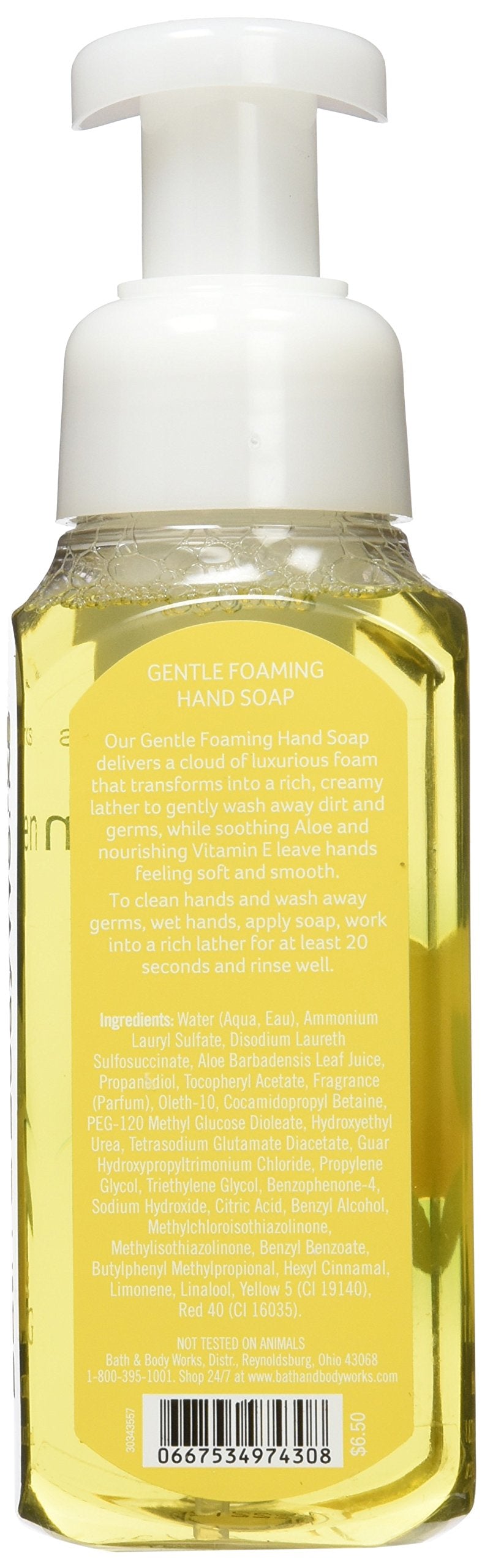 Bath & Body Works foaming soap in hands at kitchen sink for quick grease removal
