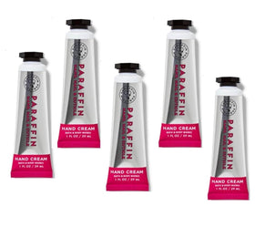 Bath & Body Works front pack showing five travel tubes and benefit of convenience