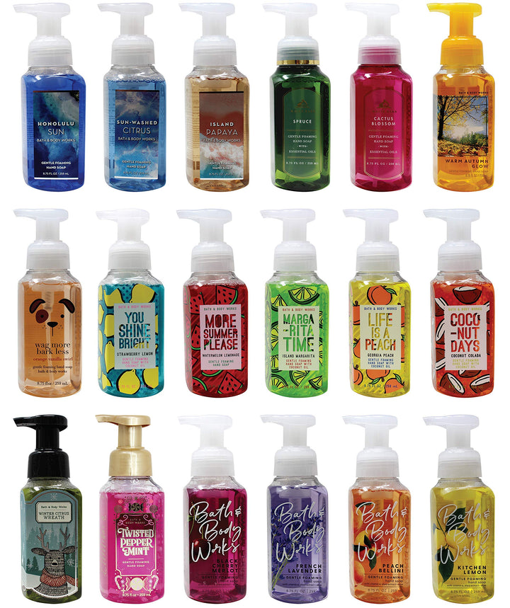 Bath & Body Works gentle foaming hand soap front label showing moisturizing benefit