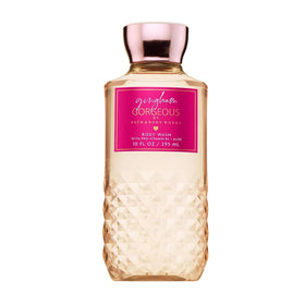 Bath & Body Works bottle front view showing gingham gorgeous label and pretty packaging benefit vibrant scent