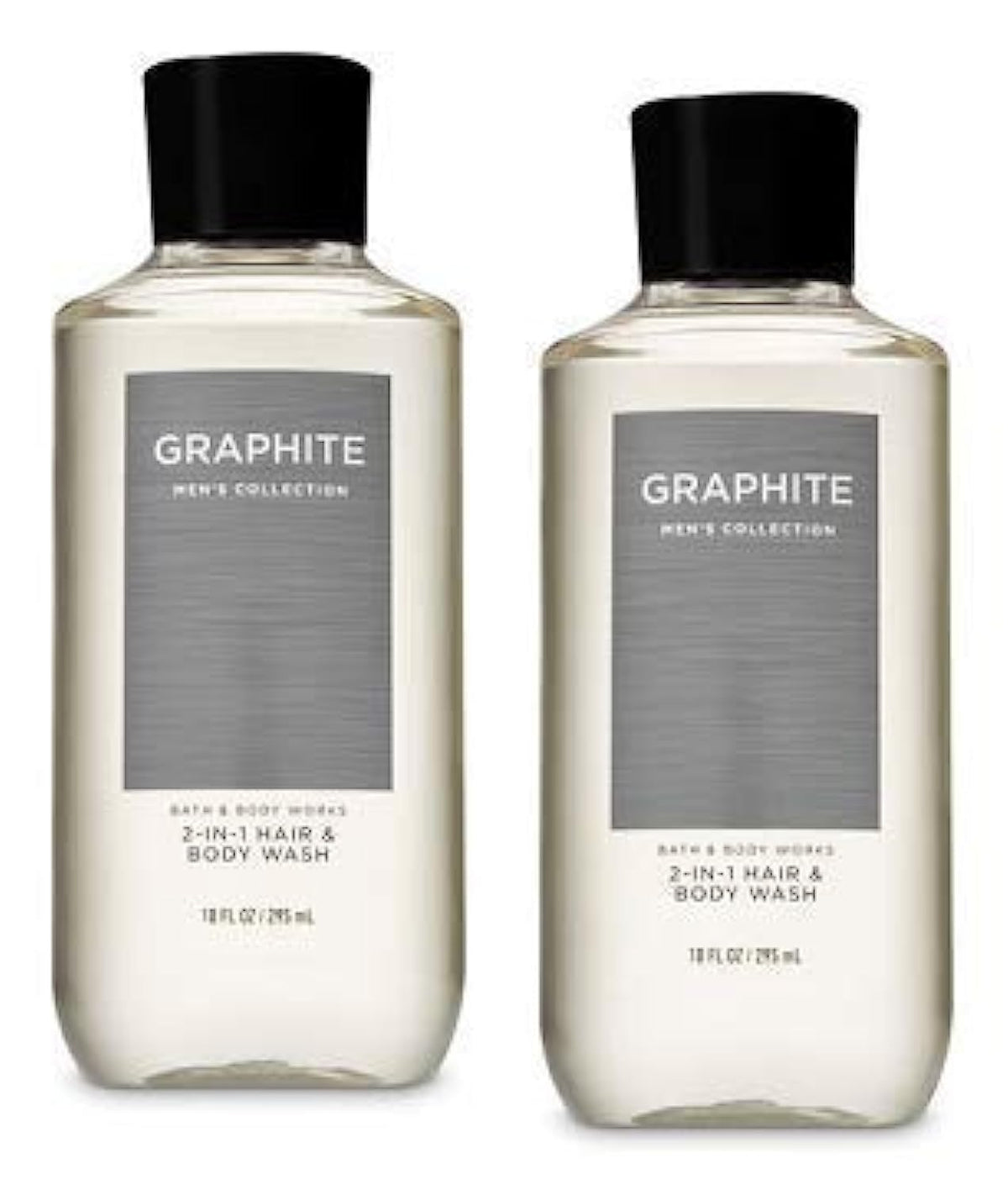 Bath & Body Works Graphite front bottle showing label and scent benefits