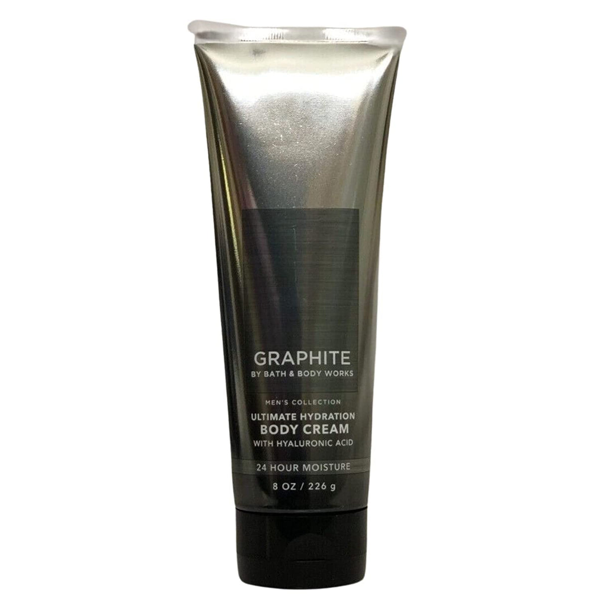 Bath & Body Works Graphite cream texture close-up showing rich shea butter consistency