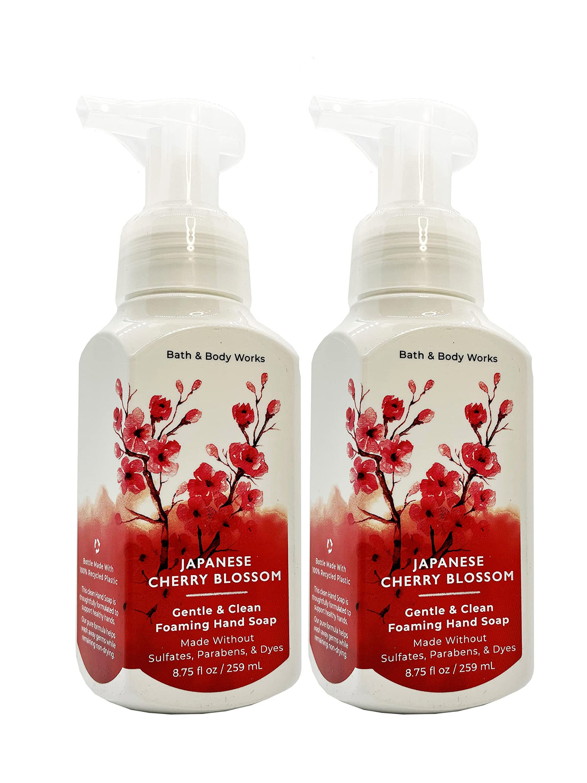 Bath & Body Works front packaging of Japanese Cherry Blossom two-pack showing elegant bottles