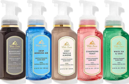 Bath & Body Works front view of five-scent foaming hand soap pack, easy sink refreshment
