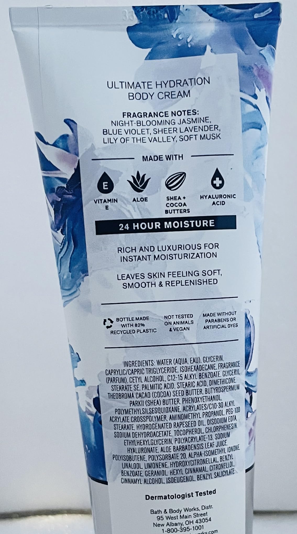 Bath & Body Works Moonlight Path cream texture close-up illustrating rich hydration benefits