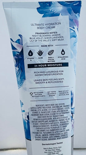 Bath & Body Works Moonlight Path cream texture close-up illustrating rich hydration benefits