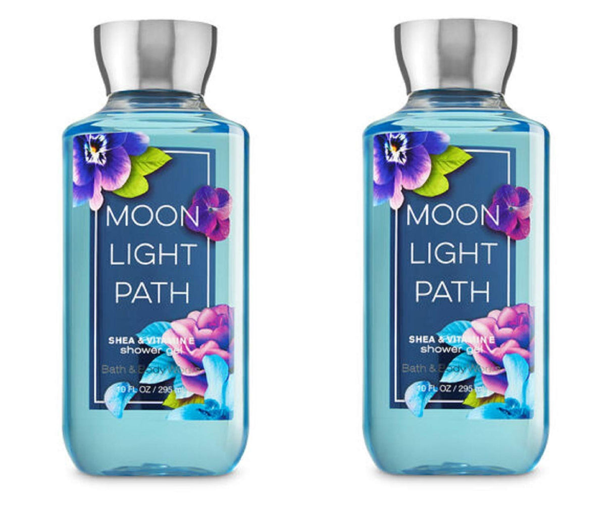 Bath & Body Works Moonlight Path front bottle view showing label and moisturizing benefit