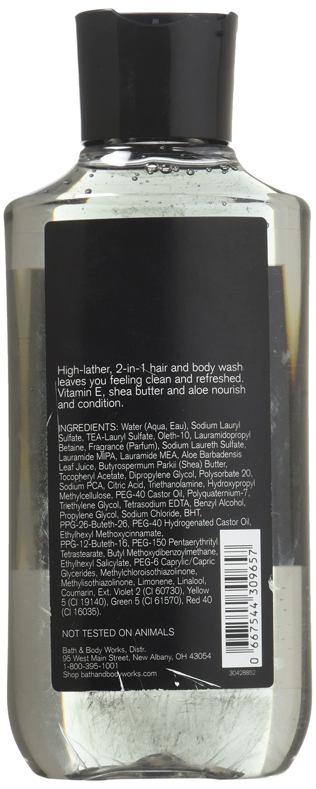 Bath & Body Works Noir close-up lather texture demonstrating rich foam and conditioning