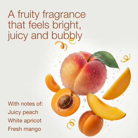 Bath & Body Works Peach Bellini foam texture demonstrating gentle moisturizing
