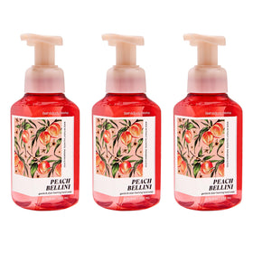 Bath & Body Works Peach Bellini front bottle showing bright peach scent benefit