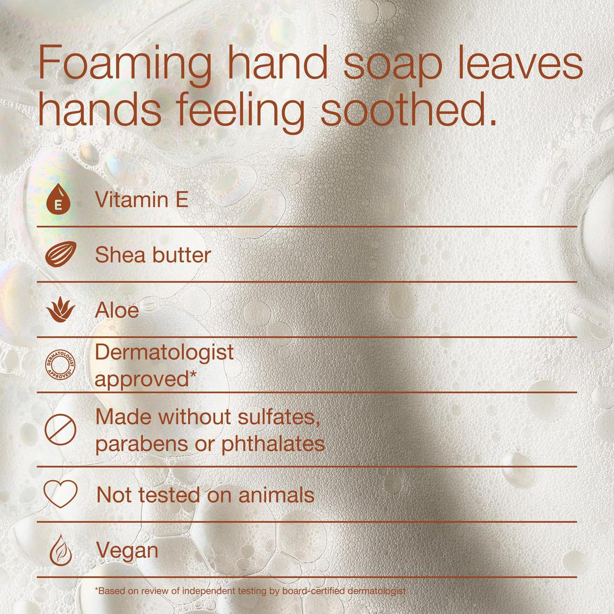 Bath & Body Works Peach Bellini label detail highlighting dermatologist-approved formula