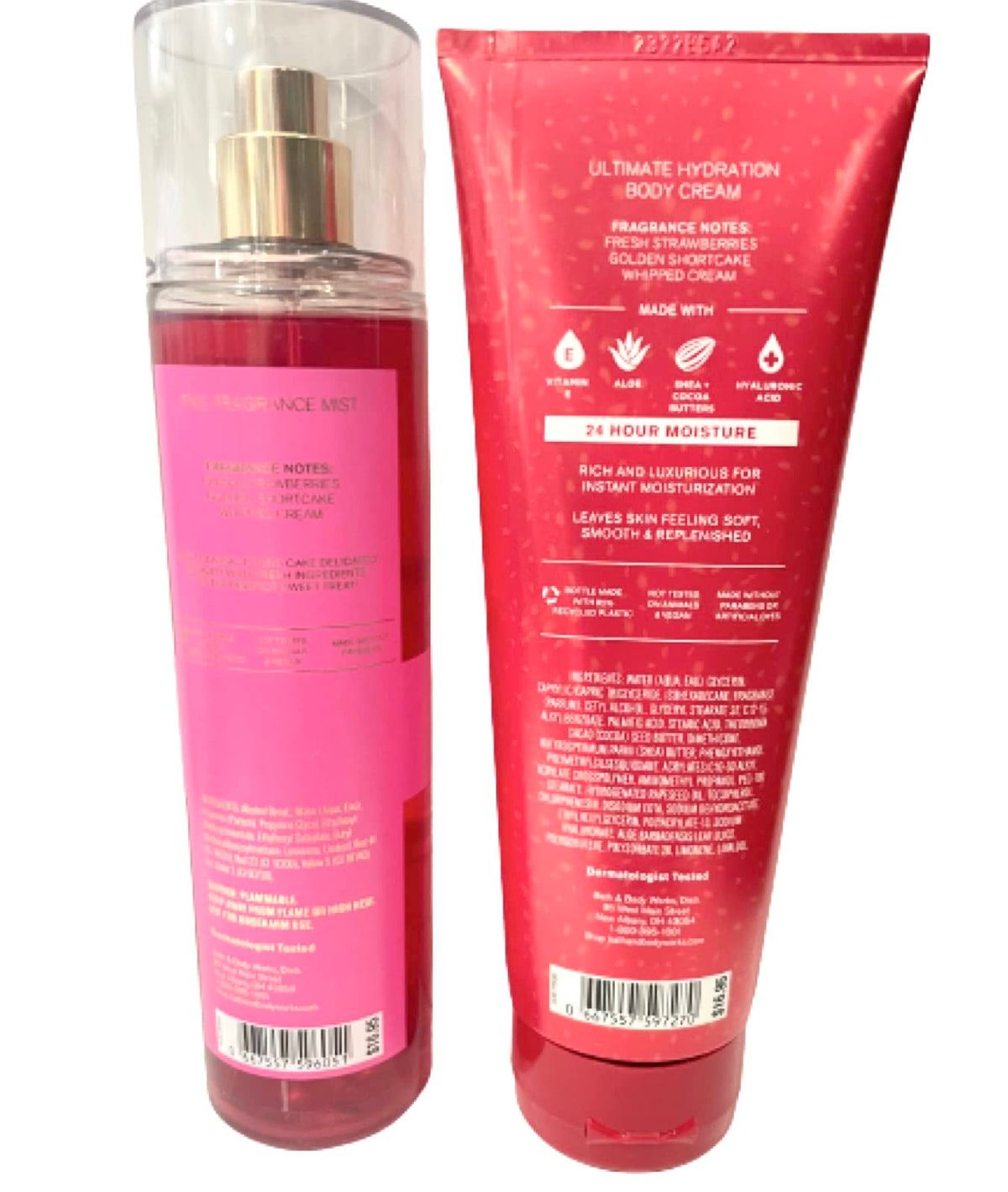 Bath & Body Works Strawberry Pound Cake cream texture close-up showing rich hydration