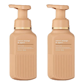 Bath & Body Works bottle front pump shows easy foaming dispense and fresh orange scent