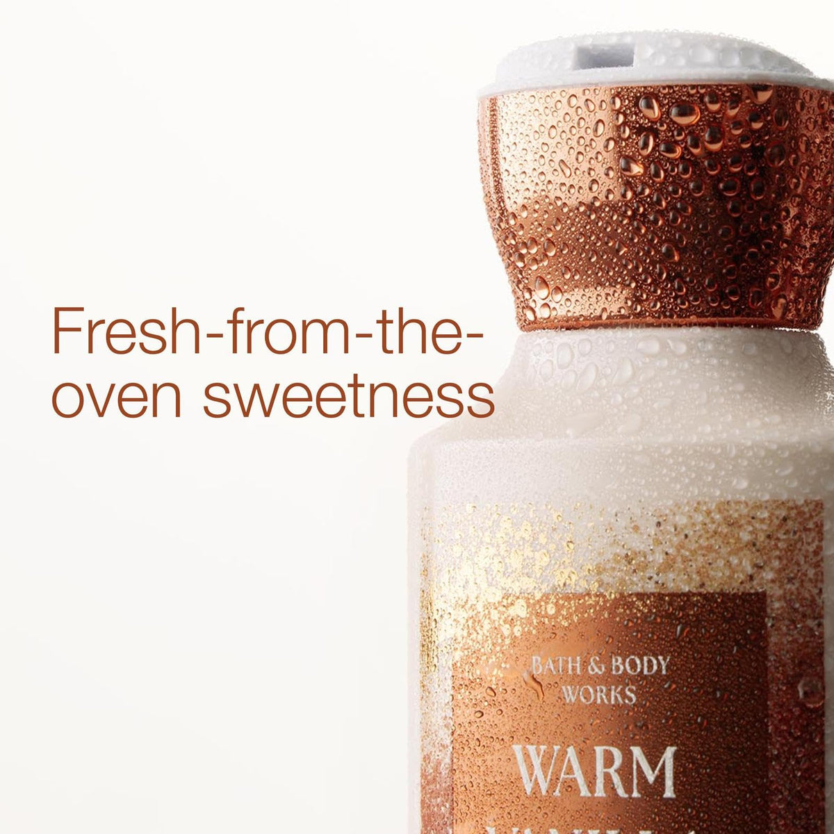 Bath & Body Works open cap and dispenser detail for quick, mess-free application benefit