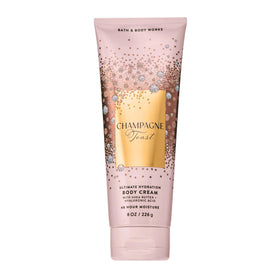 Bath & Body Works front packaging showing champagne toast cream and bright scent