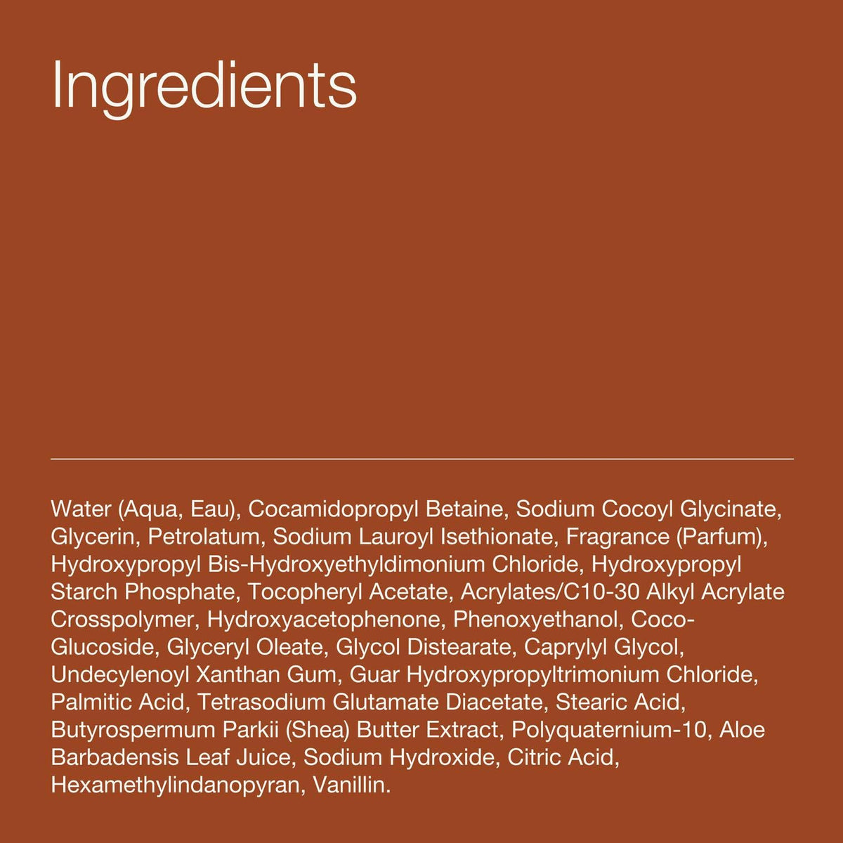 Bath & Body Works label and ingredients closeup showing moisturizing components and transparency