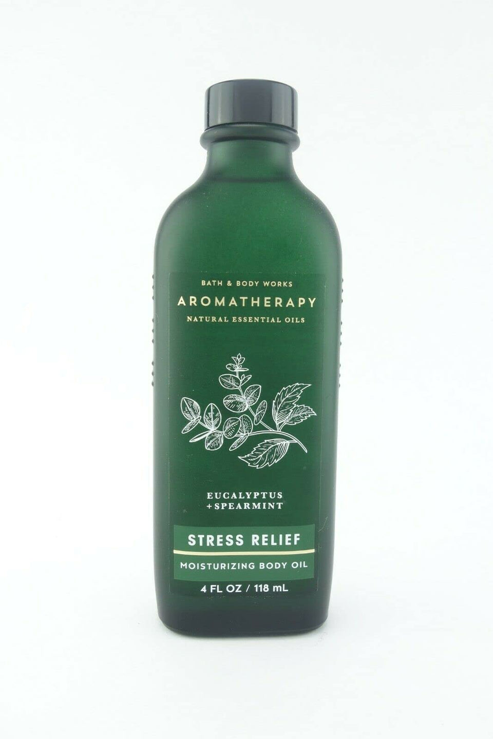 Bath & Body Works front bottle image showing eucalyptus spearmint scent and quick-hydration benefit