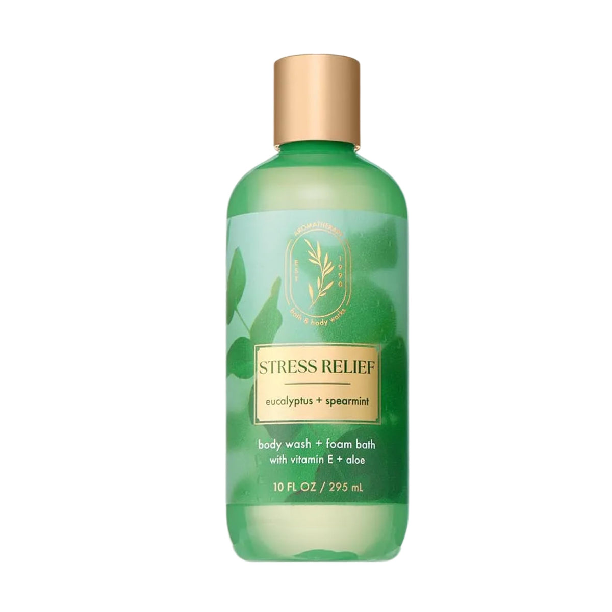 Bath & Body Works front label showing eucalyptus spearmint scent and volume benefit