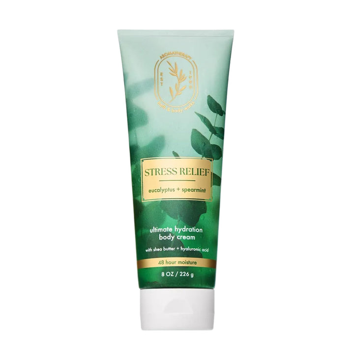 Bath & Body Works front packaging showing product and botanical scent benefits