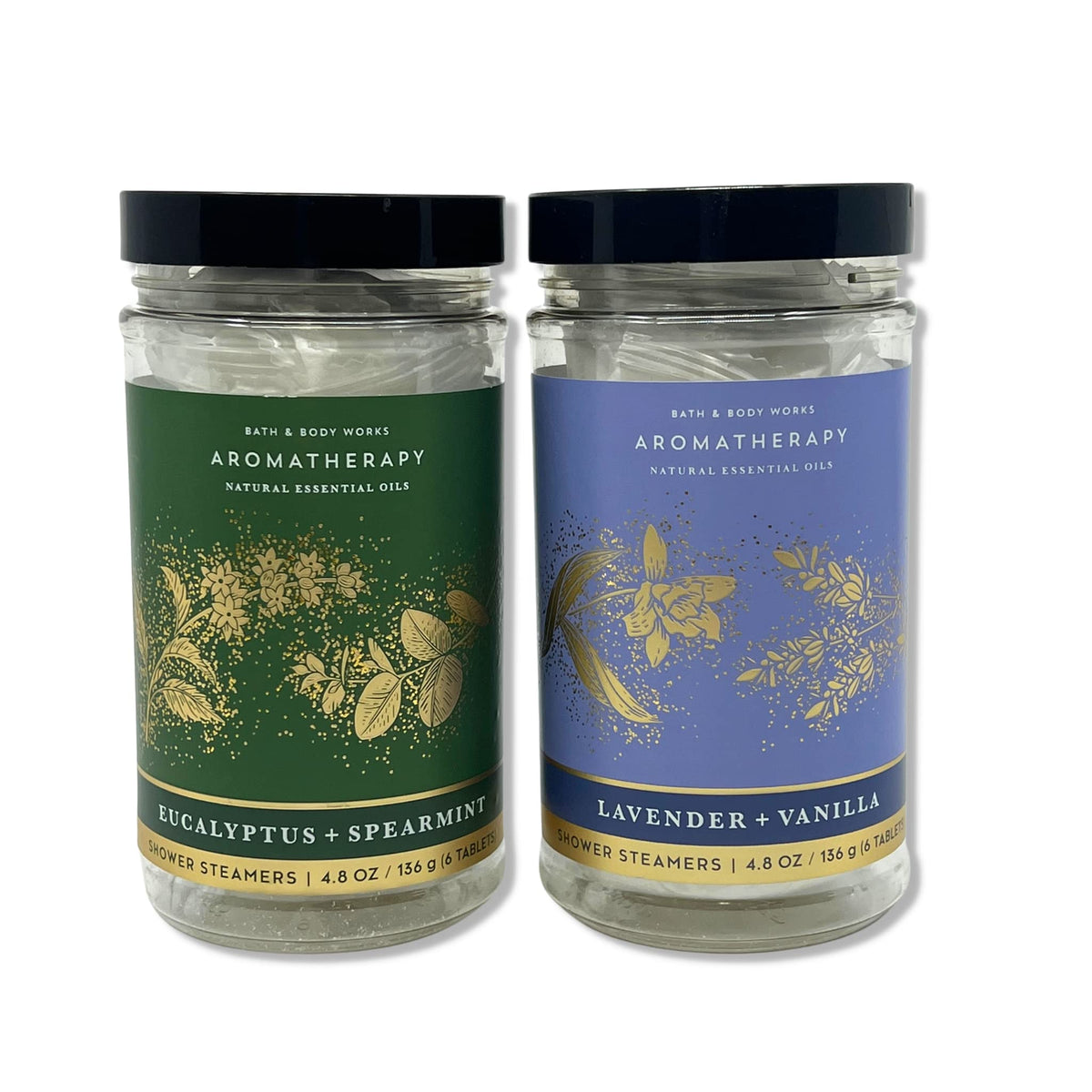 Bath & Body Works front packaging showing both Lavender Vanilla and Eucalyptus Spearmint for quick scent ID and convenience