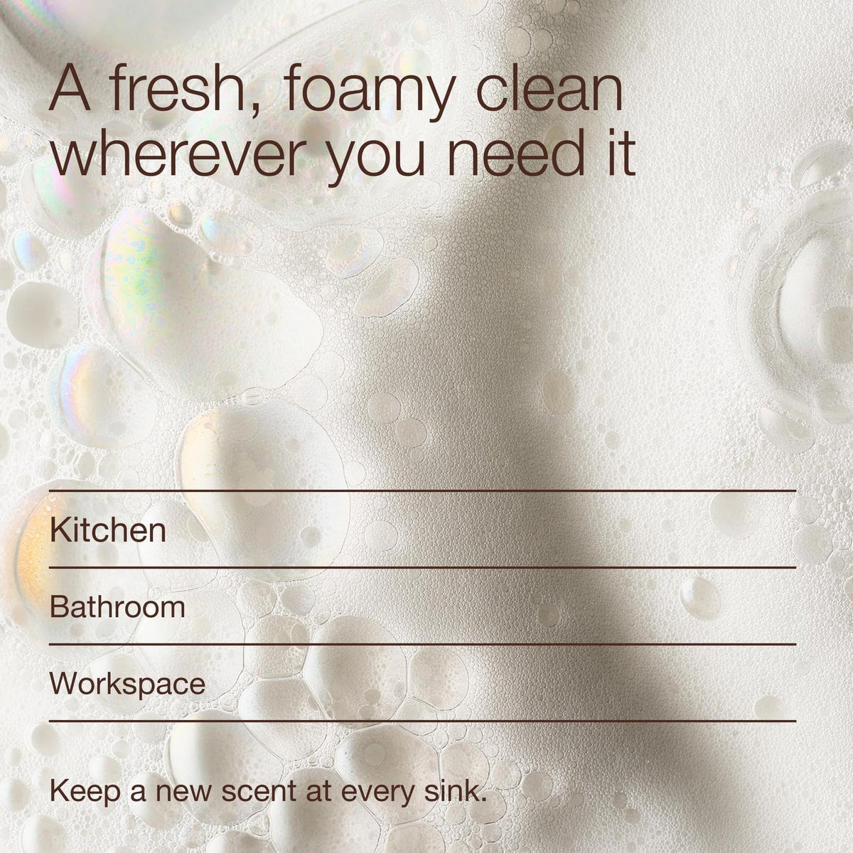 Person washing hands with Bath & Body Works soap in kitchen demonstrating effective clean