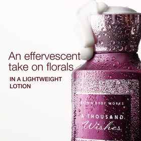 Bath & Body Works close-up lotion texture demonstrating lightweight absorption benefit