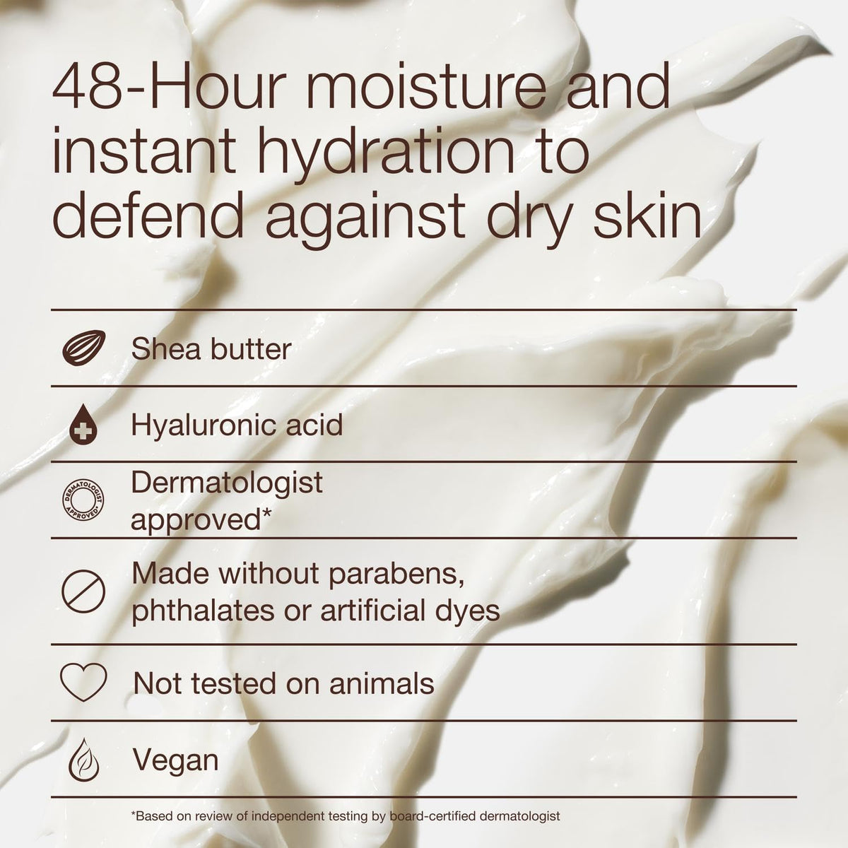 Bath & Body Works Mahogany Teakwood label close-up with ingredient highlights, showing shea and hyaluronic benefits