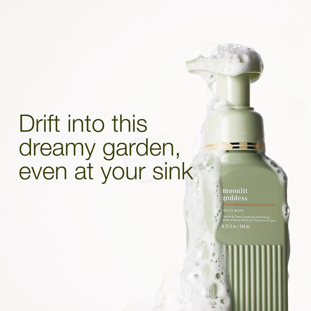 Bath & Body Works pump dispensing airy foam for quick hand coverage