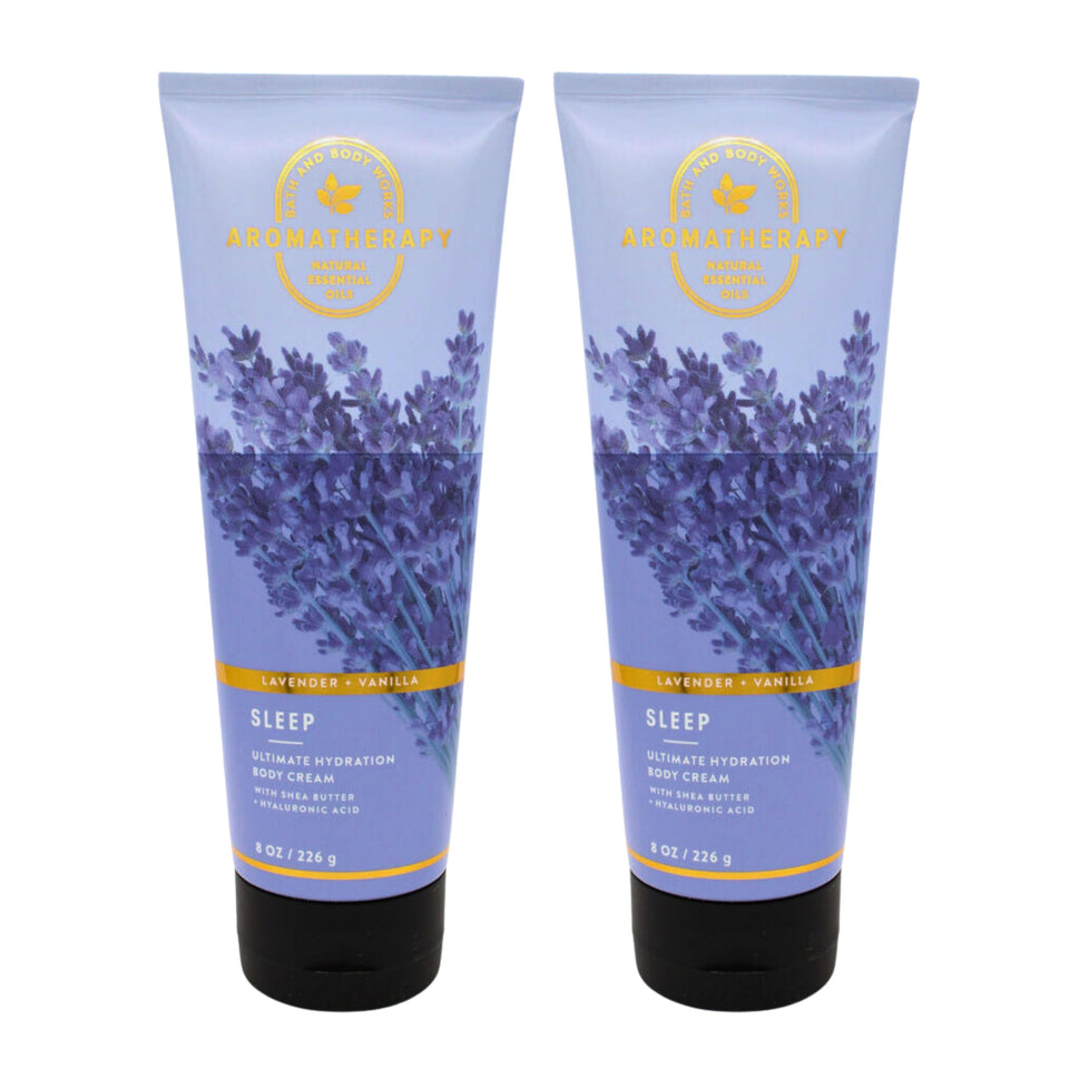 Bath & Body Works front jar showing lavender vanilla label and moisturizing benefit