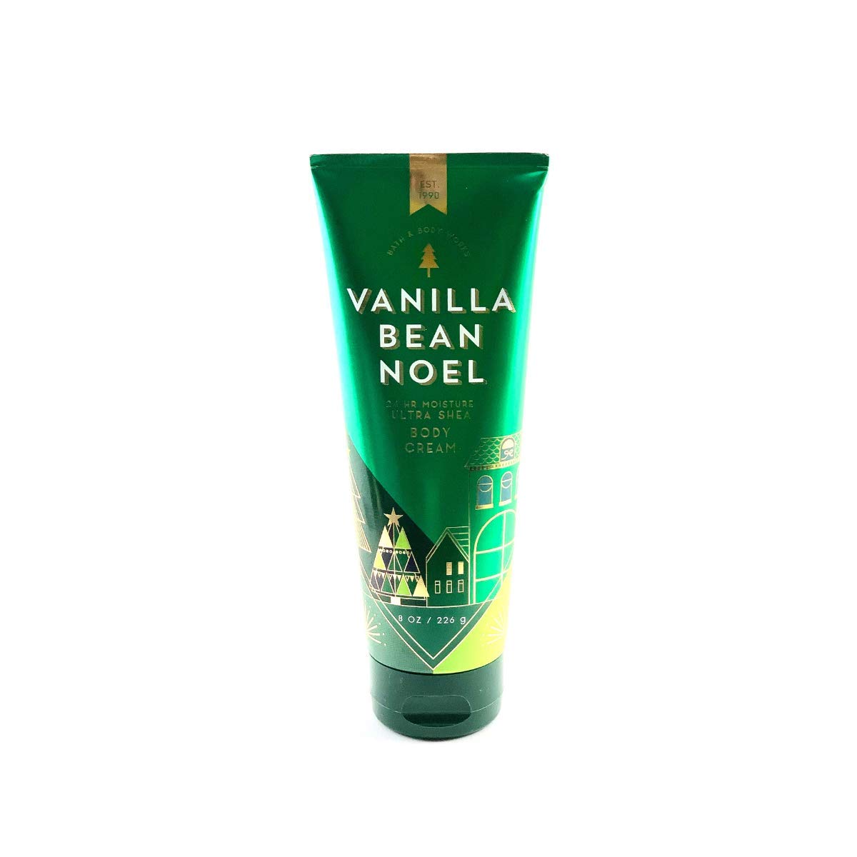 Bath & Body Works front packaging showing the Vanilla Bean Noel tub and festive design, gift-ready
