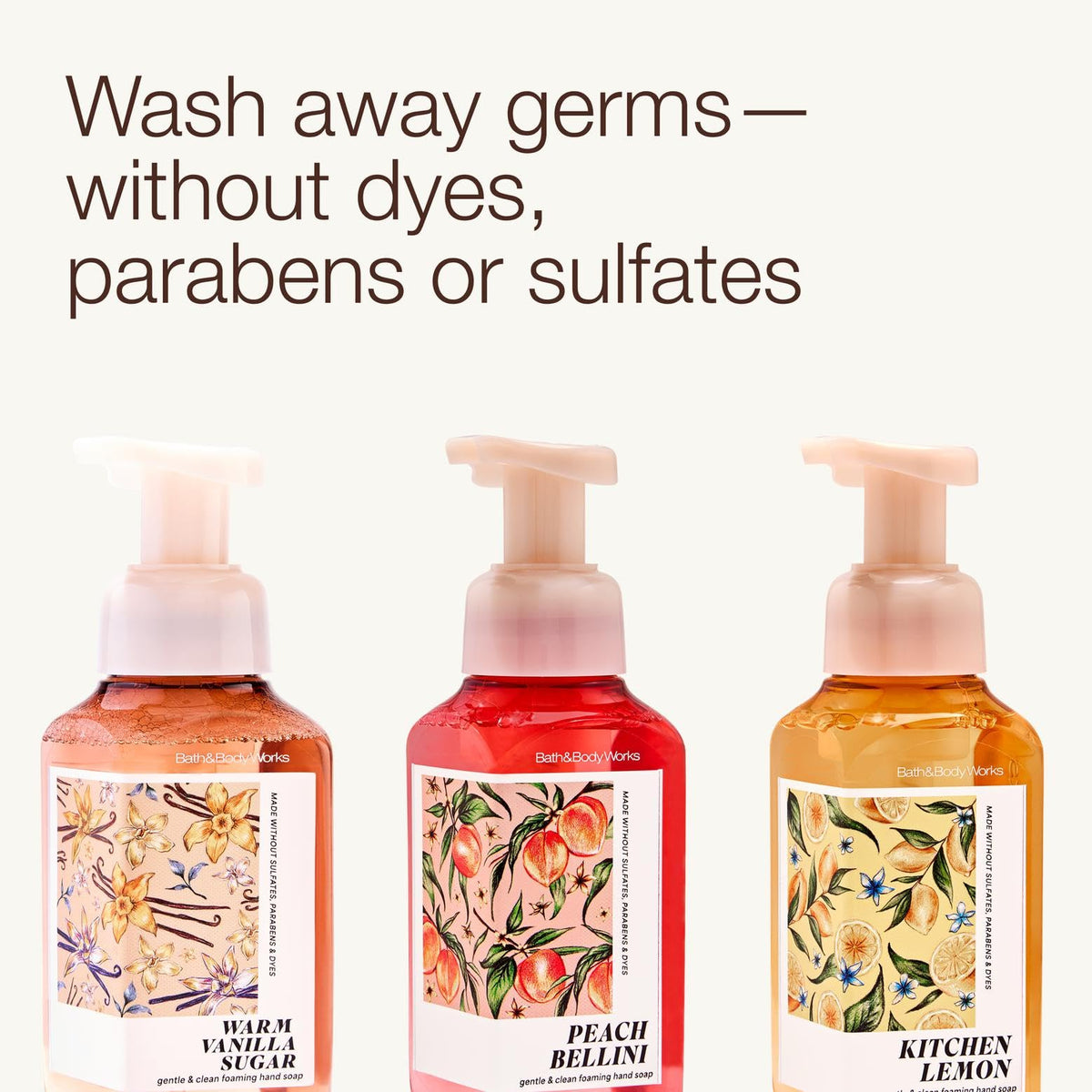 Bath & Body Works Warm Vanilla Sugar close-up highlighting creamy lather and moisturizing effect