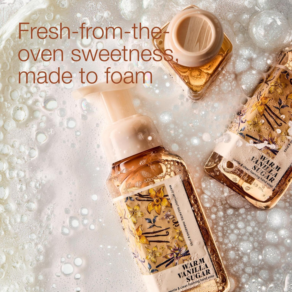 Bath & Body Works pump producing soft foam, quick lather for efficient cleansing