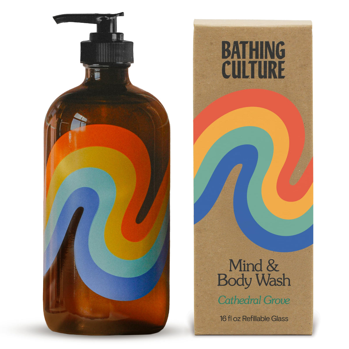 Bathing Culture front packaging in glass bottle shows eco-friendly design and scent