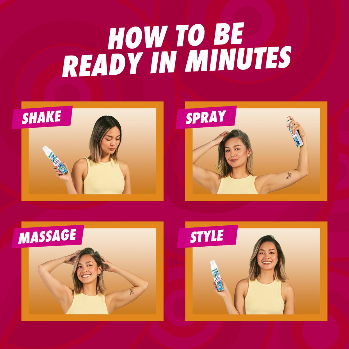 Batiste after results illustrating fuller hair and visible volume boost